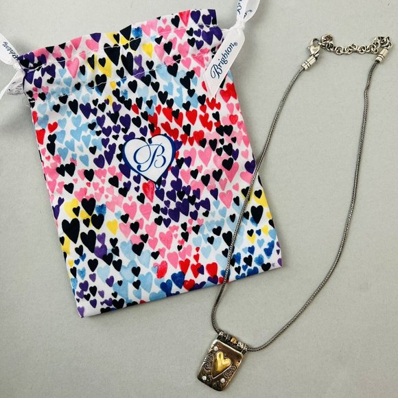 Brighton Jewelry - Brighton Necklace Pendant WHEN YOU WEAR THIS REMEMBER ME Reversible Heart Retire